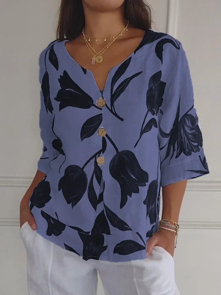 Fiona | Blusa floral elegante y ligera