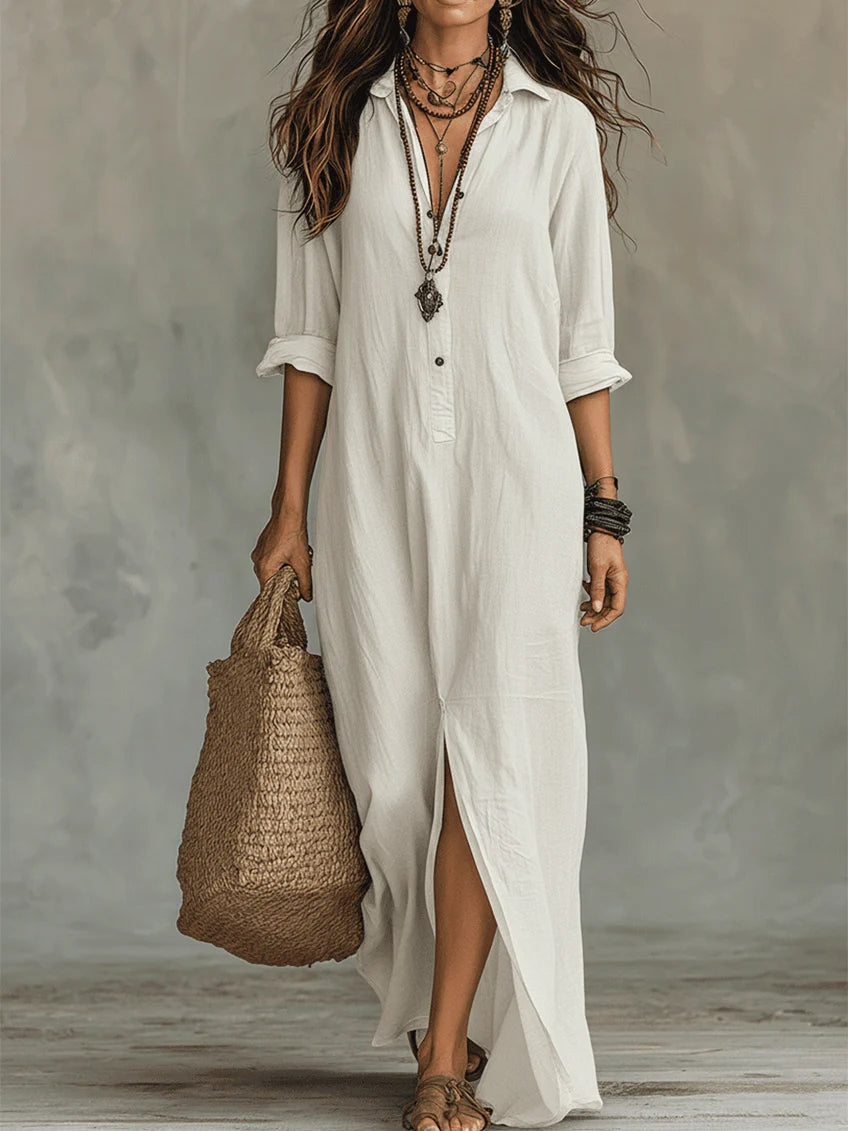 Sol | Vestido largo con botones