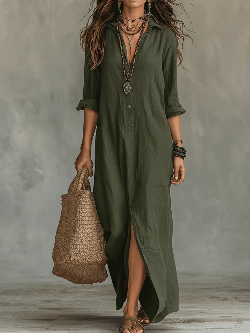 Sol | Vestido largo con botones