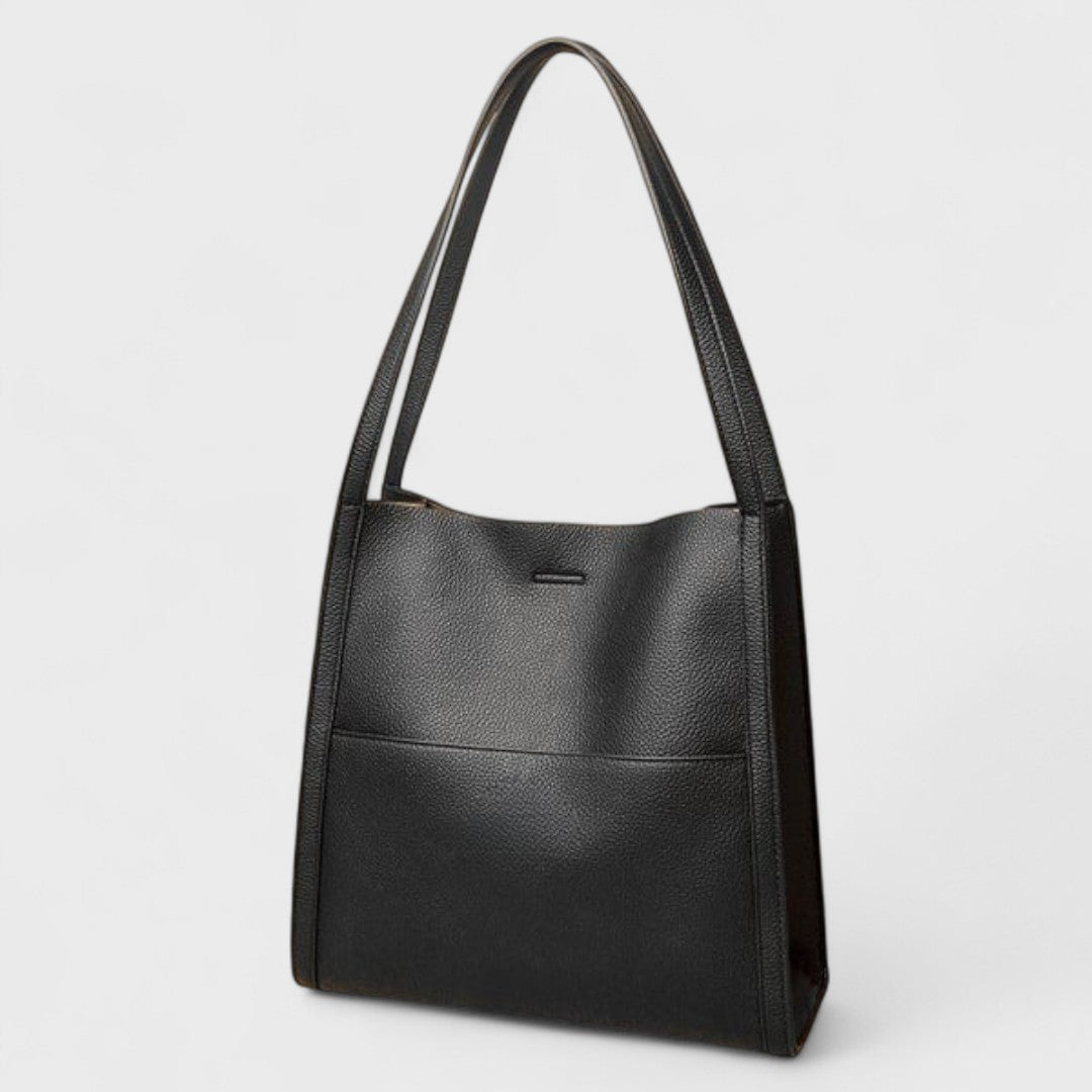 Stefania | Bolso bandolera de piel auténtica en color liso