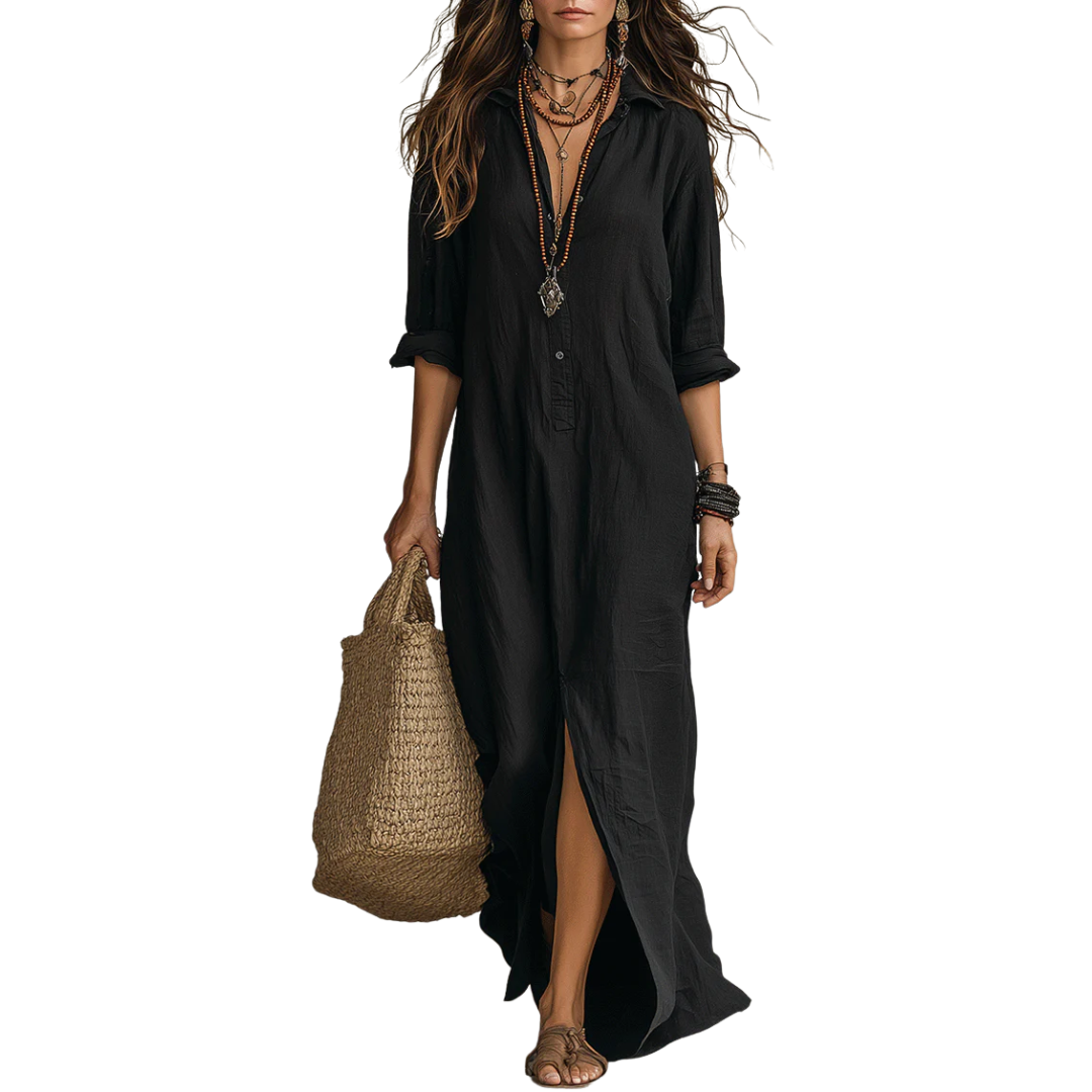 Sol | Vestido largo con botones
