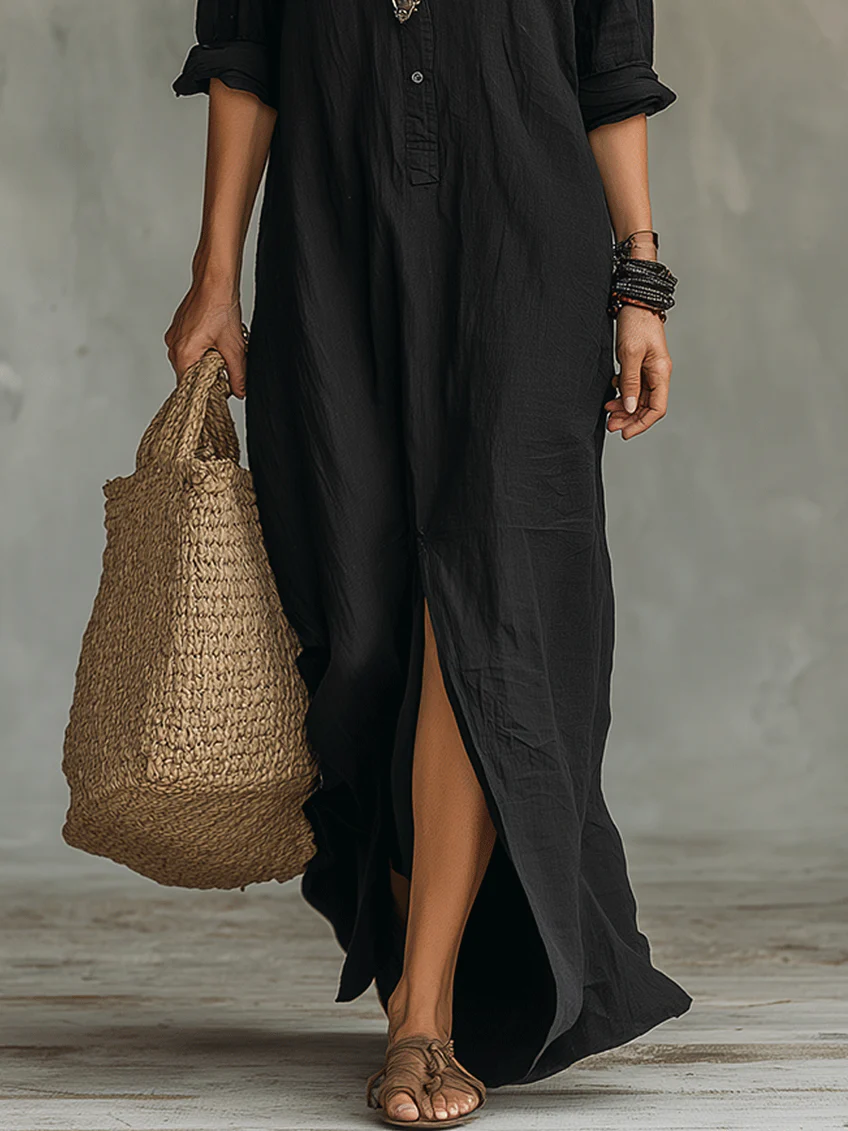 Sol | Vestido largo con botones