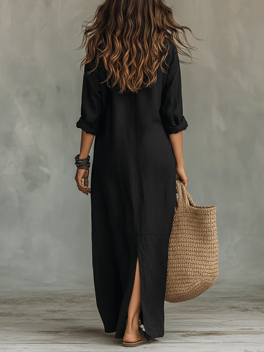 Sol | Vestido largo con botones