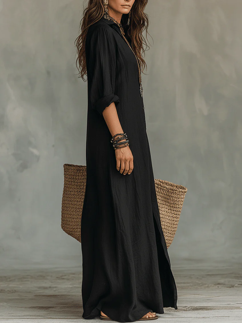 Sol | Vestido largo con botones
