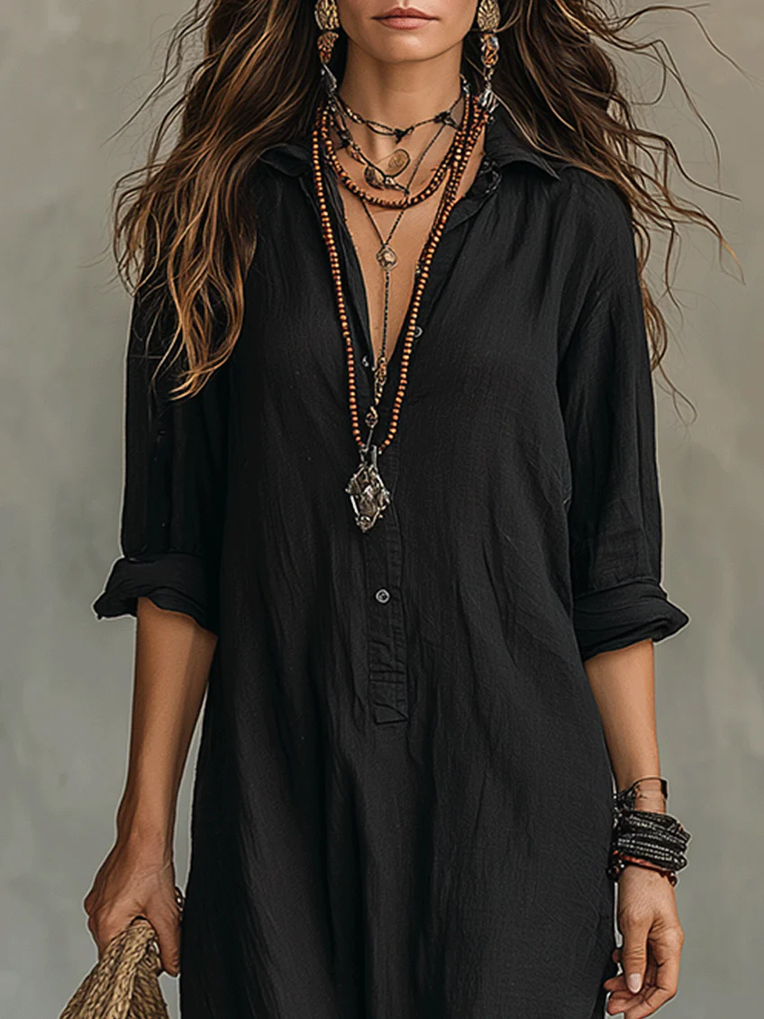 Sol | Vestido largo con botones