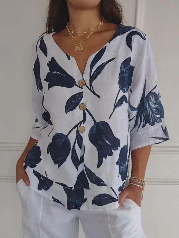 Fiona | Blusa floral elegante y ligera