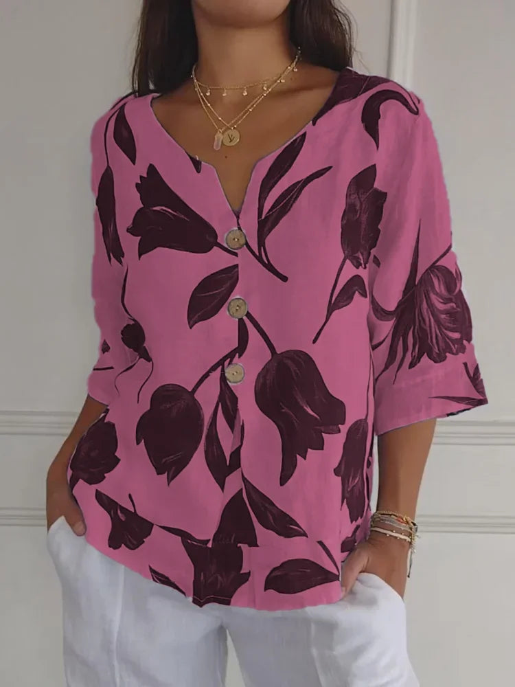 Fiona | Blusa floral elegante y ligera