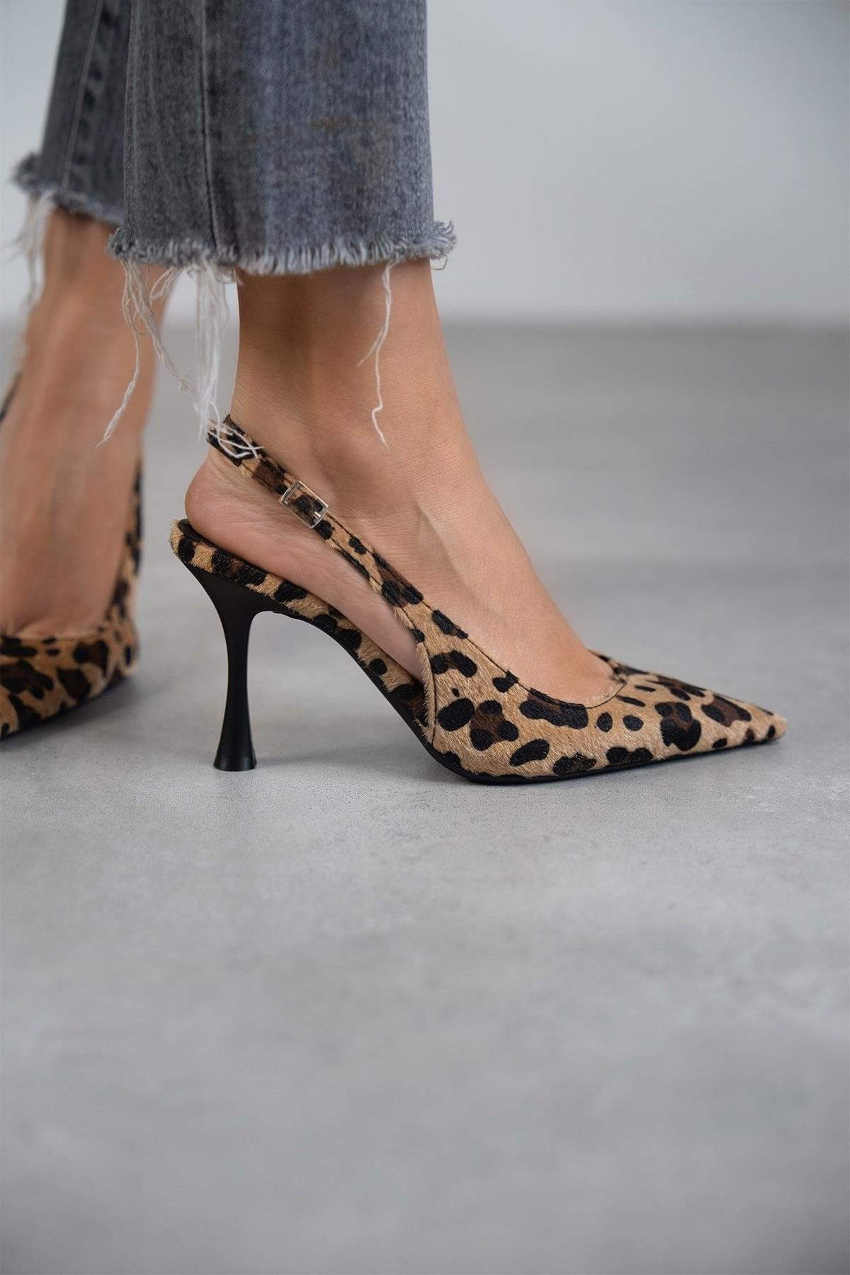 Lorena | Zapatos de tacón con estampado de leopardo