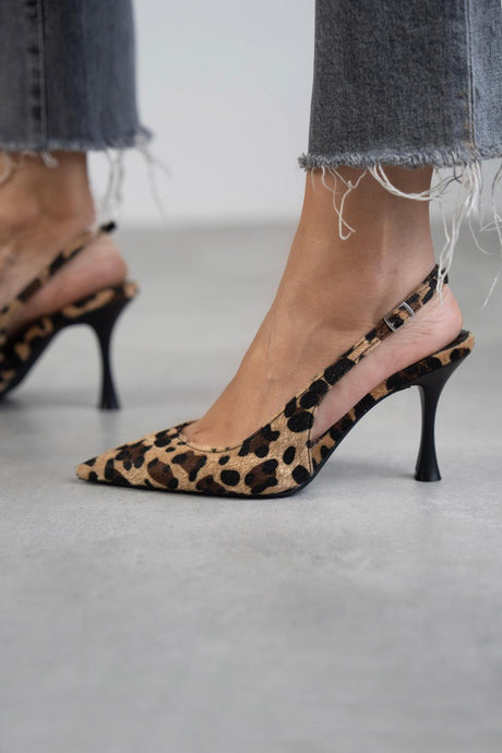 Lorena | Zapatos de tacón con estampado de leopardo